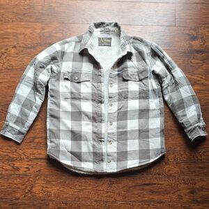 Natural Reflections Black and White Plaid Shirt Size Smal